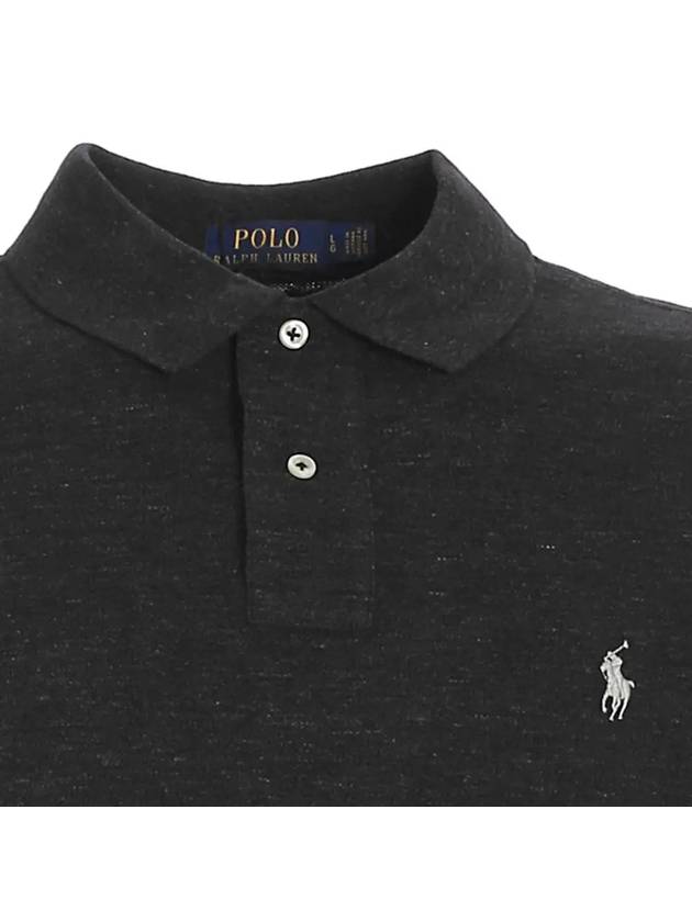 Embroidered Pony Logo White Polo Shirt Black - POLO RALPH LAUREN - BALAAN 5