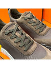 Men's Bouncing Sneakers Brown Mesh H Yellow Black Twotone - HERMES - BALAAN 5