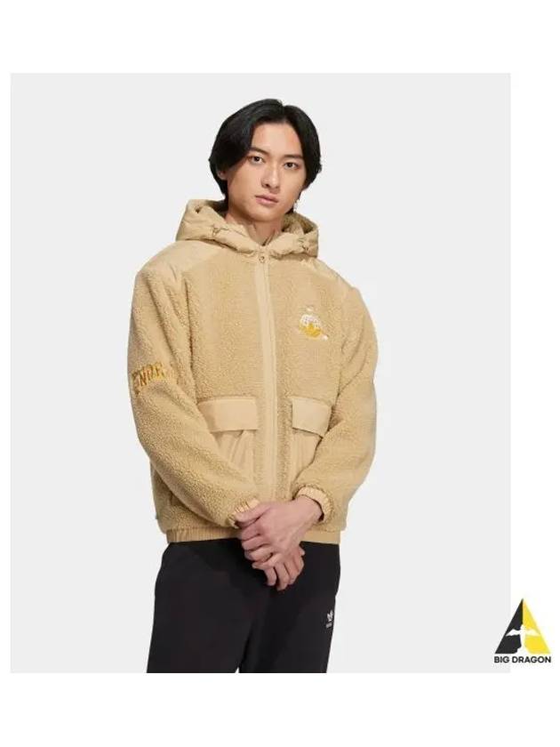 MC Sherpa hooded zip up beige - ADIDAS - BALAAN 2