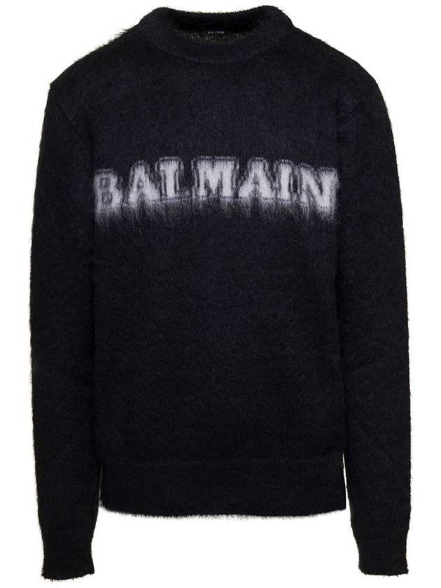 23 fw Black Mohair Blend Sweater BH0KD000KF38EAB B0480738917 - BALMAIN - BALAAN 2