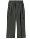 One Tuck Linen Wide Pants Deep Green - INDUST - BALAAN 4