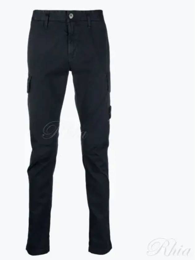 Men's Wappen Patch Cargo Straight Pants Navy - STONE ISLAND - BALAAN 2