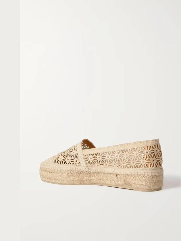 women's lace espadrilles beige - CASTANER - BALAAN.