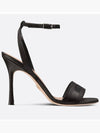 D-Way Embroidered Logo Sandals Heel Black - DIOR - BALAAN 2