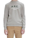 Logo Print Cotton Sweatshirt Heather Grey - A.P.C. - BALAAN 5