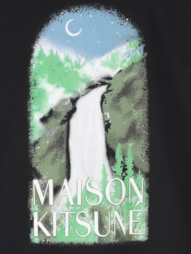 Waterfall Oversized Hoodie Black - MAISON KITSUNE - BALAAN 4