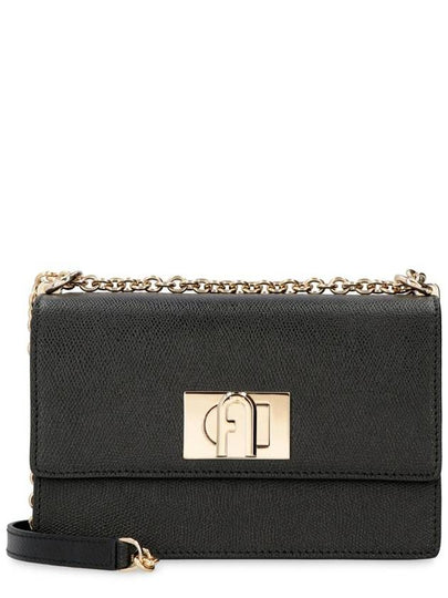 1927 leather gold-plated mini cross bag black - FURLA - BALAAN 2