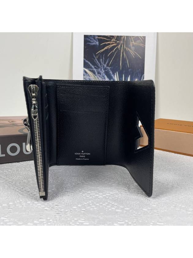 Twist Logo Epi Leather Compact Half Wallet Black - LOUIS VUITTON - BALAAN 8