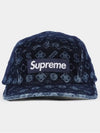 patch logo flock denim camp cap FW24H94 BLUE - SUPREME - BALAAN 3