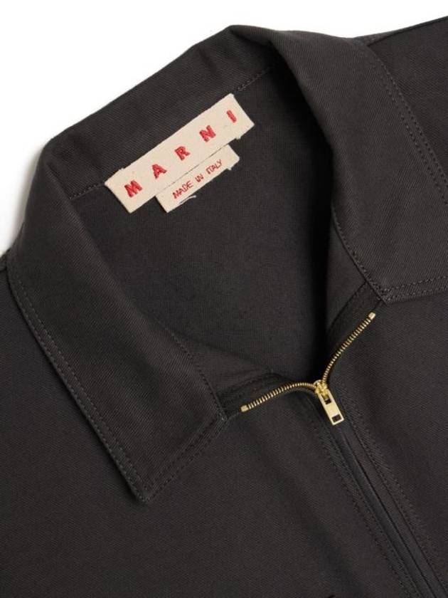 Workwear Gabardine Polo Shirt Granite - MARNI - BALAAN 5