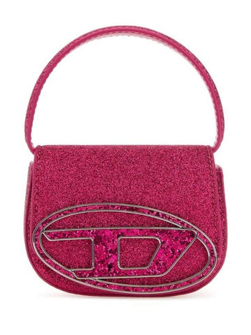 1DR XS Glitter Fabric Shoulder Bag Pink - DIESEL - BALAAN 1