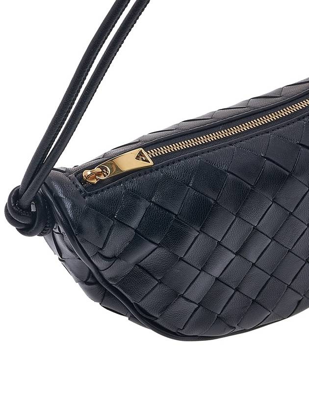 Intrecciato Strap Pouch Tote Bag Black - BOTTEGA VENETA - BALAAN 9