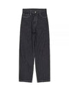 Orlean Stripe Washed Straight Jeans Black White Stone - CARHARTT WIP - BALAAN 2