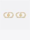 Petit CD Stud Crystal Earrings Gold - DIOR - BALAAN 2