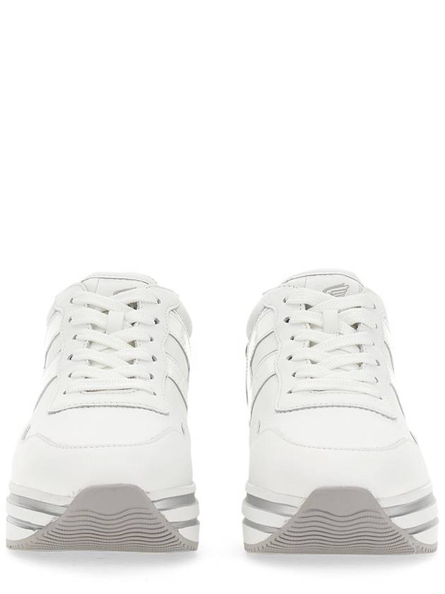 H logo platform low-top sneakers white silver - HOGAN - BALAAN 7