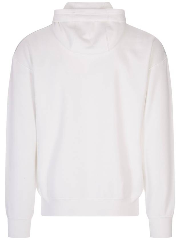 Logo Drawstring Hoodie White - STONE ISLAND - BALAAN 3