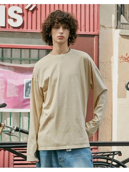 NEW Pigment Long Sleeve T-Shirt Light Beige - FLUKE - BALAAN 1