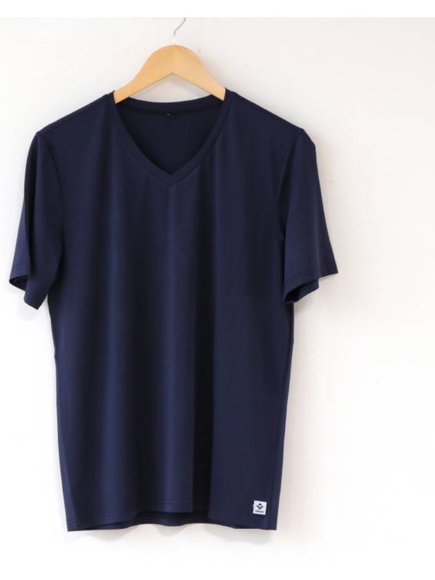 SPGVBOSN Functional V-neck short sleeve tee navy - SUPENER - BALAAN 4