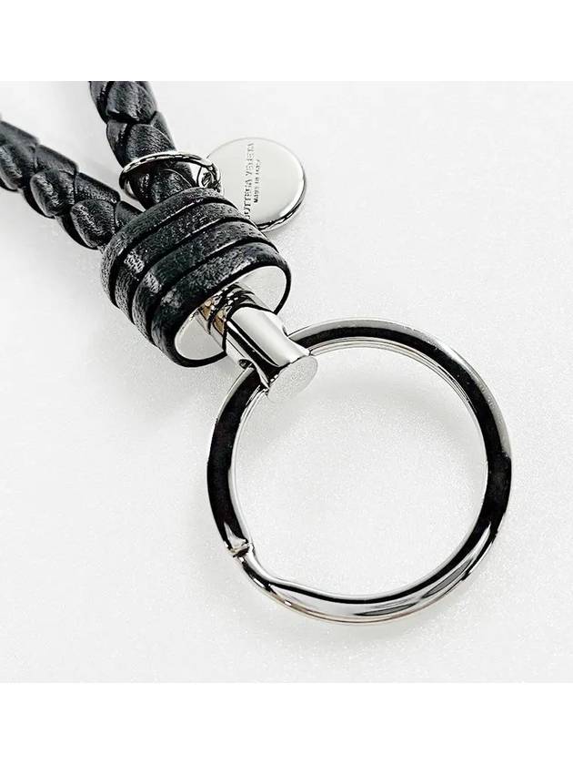 Intrecciato Leather Key Holder Tourmaline - BOTTEGA VENETA - BALAAN 4