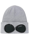 Goggle Detail Ribbed Beanie Grey - CP COMPANY - BALAAN 1