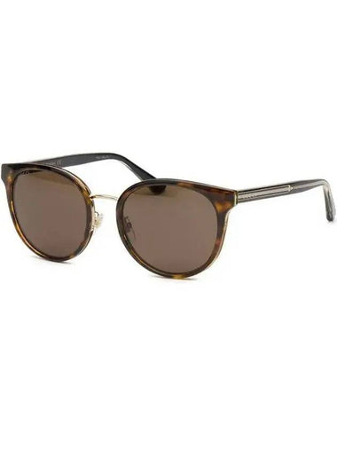 Eyewear Round Horn Rim Sunglasses Brown - GUCCI - BALAAN 1