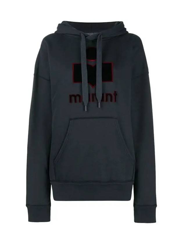 Mansel Big Logo Hoodie Faded Black - ISABEL MARANT - BALAAN 2