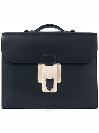 Sac A Depeche Light 1 37 Briefcase Black Silver Z 72990 - HERMES - BALAAN 1