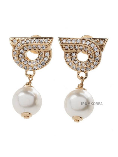 Ferragamo Women s Gancini Earrings 76 0781 EAR GSTR PORO PERLA 0776604 - SALVATORE FERRAGAMO - BALAAN 2