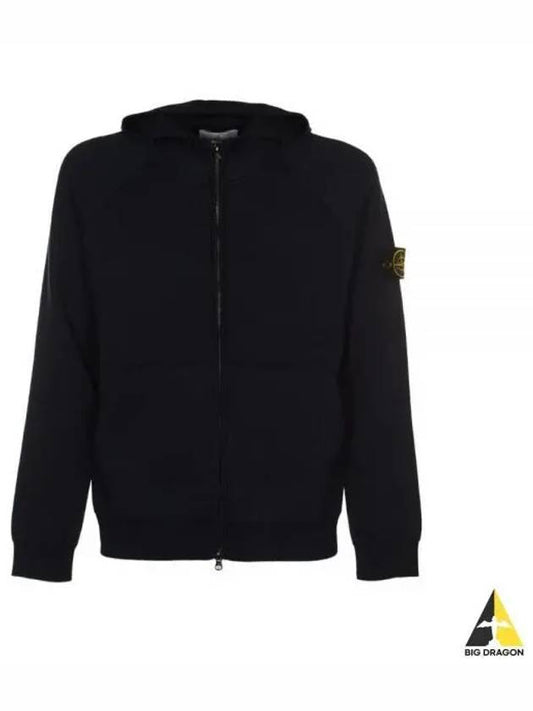 Wappen Patch Cotton Hooded Jacket Navy - STONE ISLAND - BALAAN 2