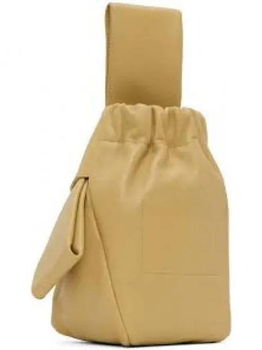 Medium Bow Ribbon Leather Shoulder Bag Golden Granola - JIL SANDER - BALAAN 2