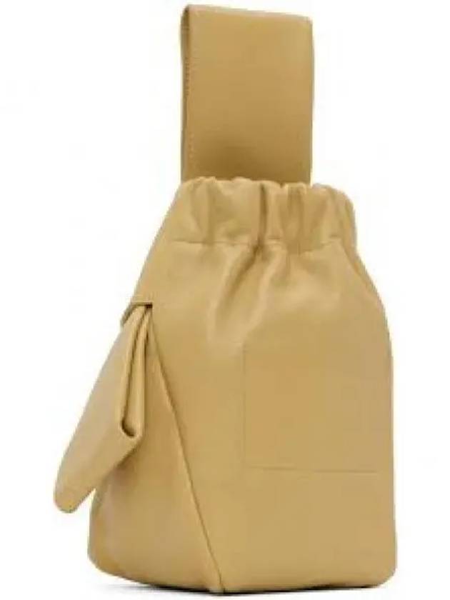 Medium Bow Ribbon Leather Shoulder Bag Golden Granola - JIL SANDER - BALAAN 1