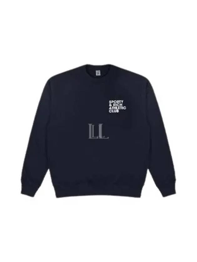 Logo Graphic Print Sweatshirt Navy - SPORTY & RICH - BALAAN 2