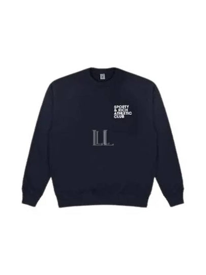 Logo Graphic Print Sweatshirt Navy - SPORTY & RICH - BALAAN 2