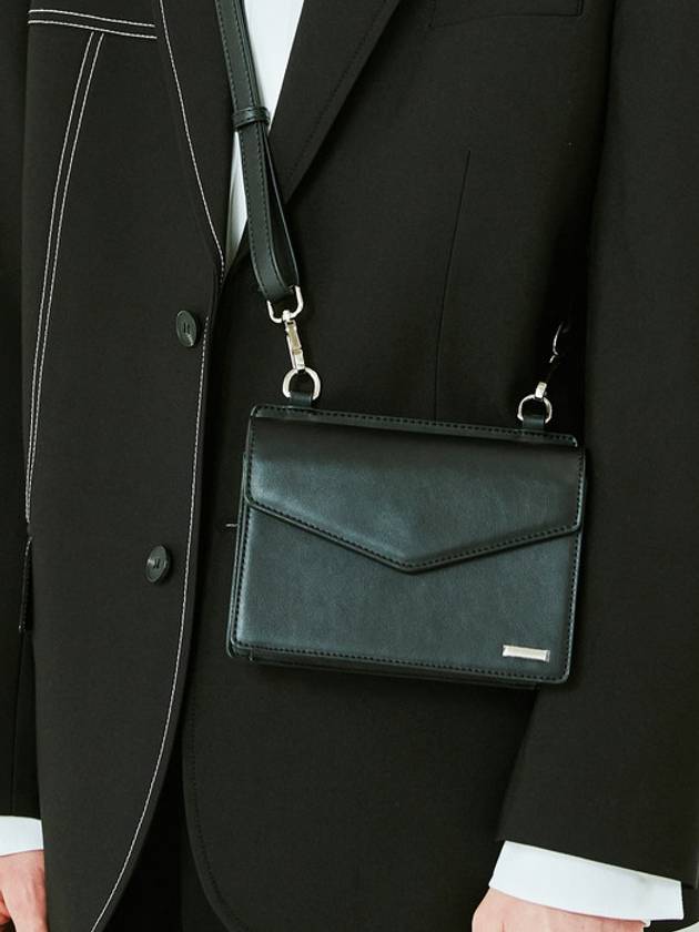 Chelsea Square Leather Minimal Cross Bag Black - S SY - BALAAN 2