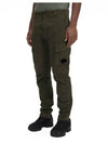 Lens Patch Stretch Satin Cargo Straight Pants Ivy Green - CP COMPANY - BALAAN 4