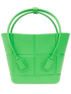 Arco Mini Rubber Tote Bag Grass - BOTTEGA VENETA - BALAAN 3