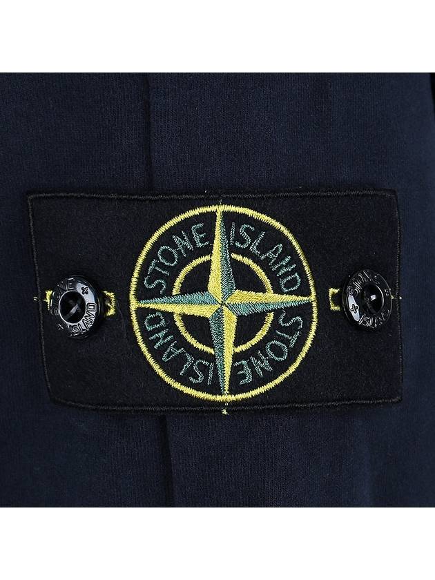 Stretch Cotton Fleece Mock Turtleneck Sweatshirt Navy - STONE ISLAND - BALAAN 6