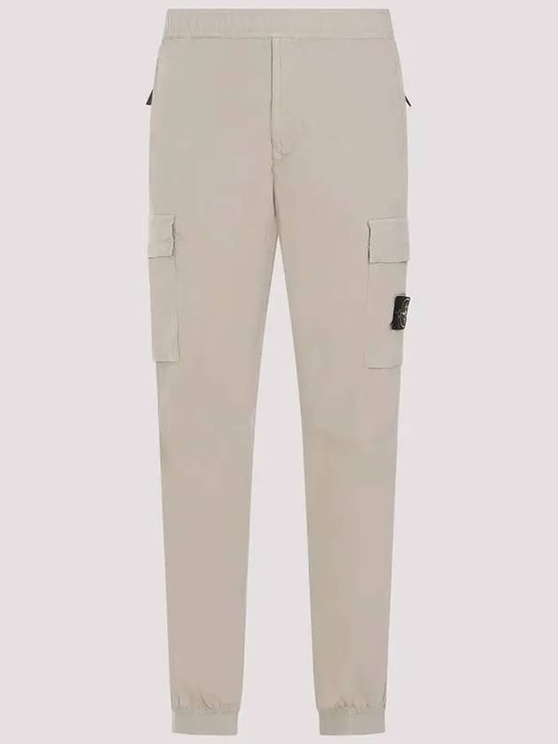 Stretch Cotton Tela Paracadute Cargo Straight Pants Sand - STONE ISLAND - BALAAN 3