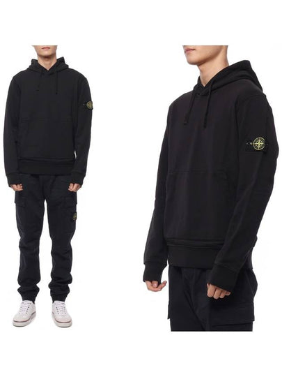 Signature Logo Patch Hoodie Black - STONE ISLAND - BALAAN 2