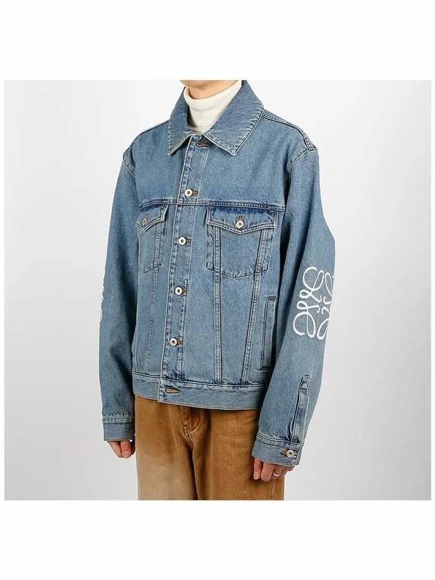 Anagram Denim Jacket Blue - LOEWE - BALAAN 3