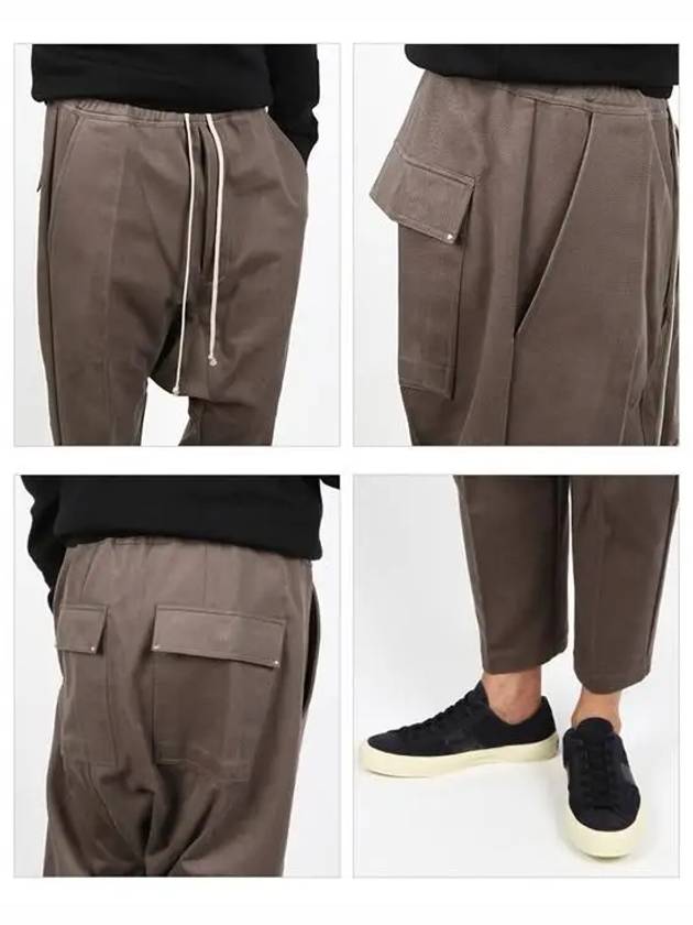 Drawstring Cropped Baggy Pants Brown - RICK OWENS - BALAAN 4