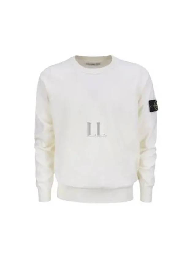 Crewneck Soft Cotton Knit Top White - STONE ISLAND - BALAAN 2