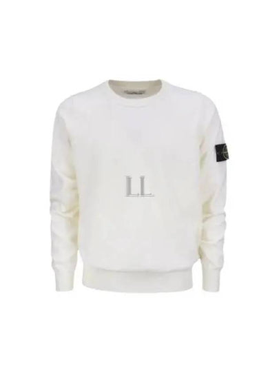 Crewneck Soft Cotton Knit Top White - STONE ISLAND - BALAAN 2