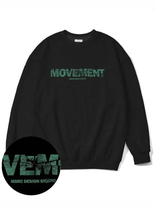 Broken Jade Green Overfit Sweatshirt Black - MONSTER REPUBLIC - BALAAN 2