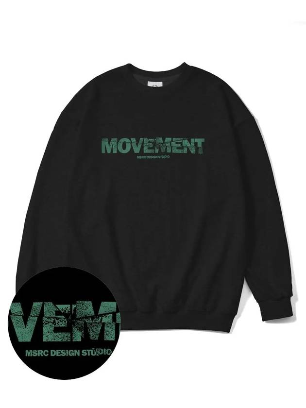 Broken Jade Green Overfit Sweatshirt Black - MONSTER REPUBLIC - BALAAN 3