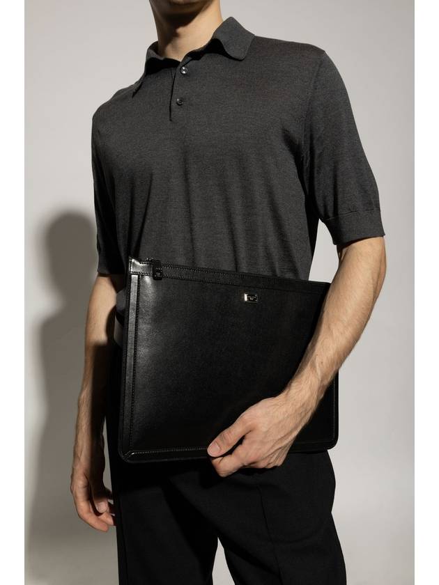 Dolce & Gabbana Leather Clutch, Men's, Black - DOLCE&GABBANA - BALAAN 2