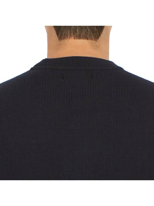 Logo Patch Knit Top Navy - STONE ISLAND - BALAAN 8