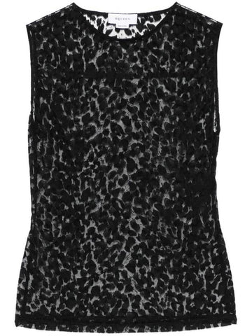 Alexander McQueen Semi-Sheer Leopard Print Top - ALEXANDER MCQUEEN - BALAAN 1