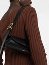 Cannolo Mini Leather Shoulder Bag Black - JIL SANDER - BALAAN 7