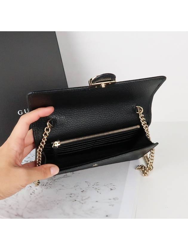 GG Interlocking Chain Strap Cross Bag Black - GUCCI - BALAAN 10